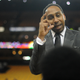 TV sports personality Stephen A. Smith speaks with youths from the Hidden Genius Project prior to Game 7 of the Western Conference Finals between the Golden State Warriors and the Oklahoma City Thunder during the 2016 NBA playoffs at the Oracle Arena on May 30, 2016, in Oakland, Calif.
Robert Reiners/Getty Images